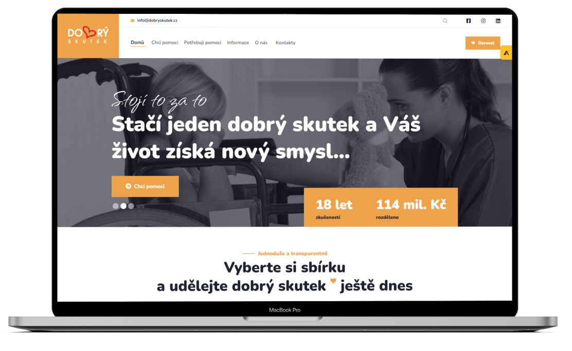 Dobrý Skutek Website Mockup