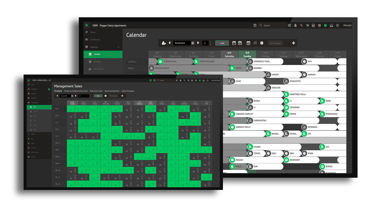 Siesta Extranet Mockup